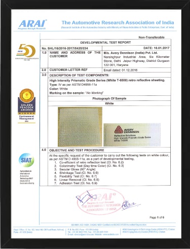 Quality & Compliance Certificate 5 - Sai Ram Enterprises
