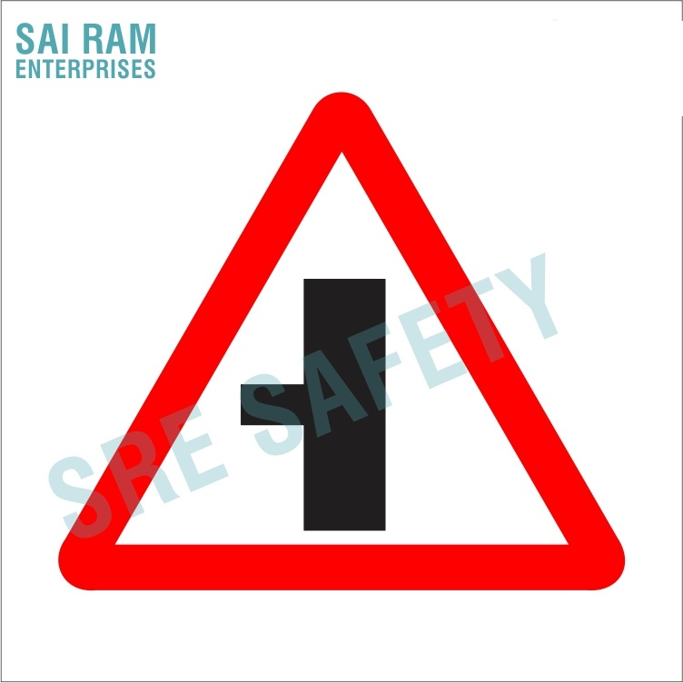Side Road Left Intersection Warning Sign